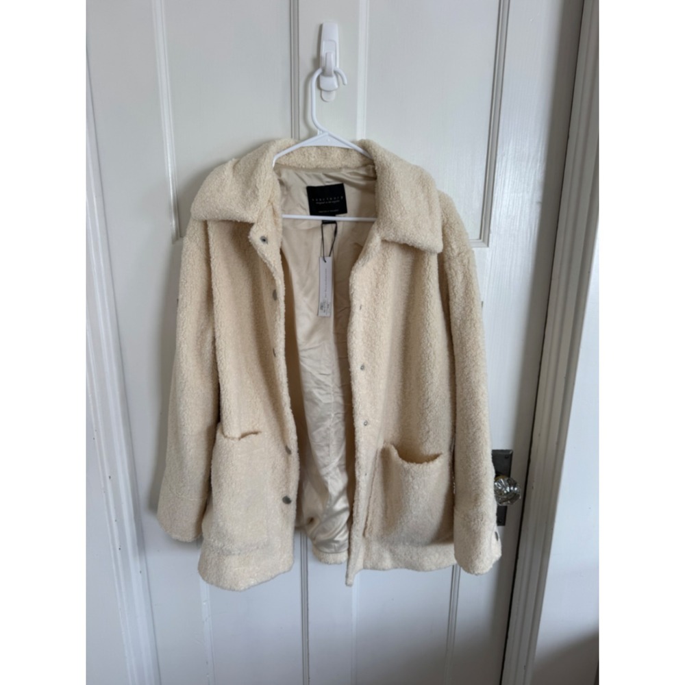NWT Sanctuary Rele Sherpa jacket in Brulee size medium